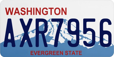 WA license plate AXR7956