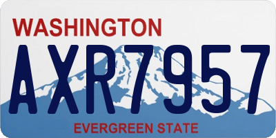WA license plate AXR7957