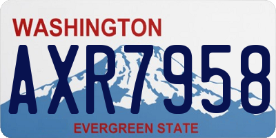 WA license plate AXR7958