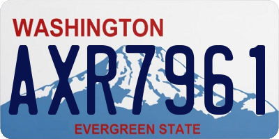 WA license plate AXR7961