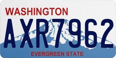 WA license plate AXR7962