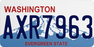 WA license plate AXR7963