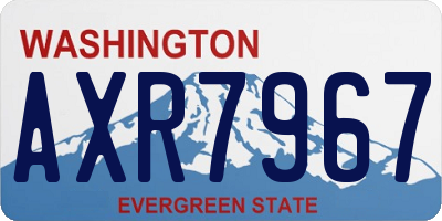 WA license plate AXR7967