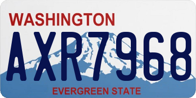 WA license plate AXR7968