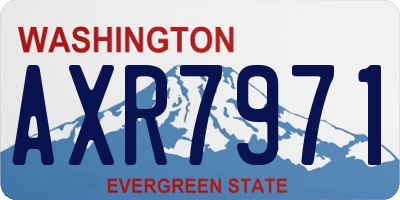 WA license plate AXR7971