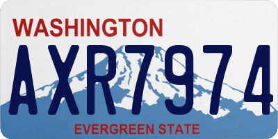 WA license plate AXR7974