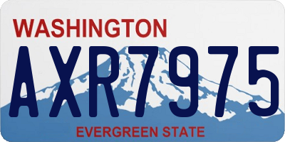 WA license plate AXR7975