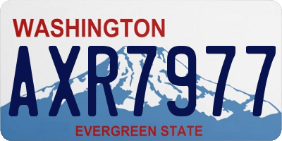 WA license plate AXR7977