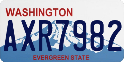WA license plate AXR7982