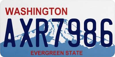 WA license plate AXR7986
