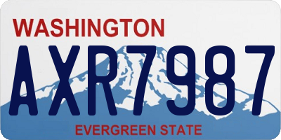 WA license plate AXR7987
