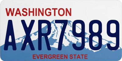 WA license plate AXR7989