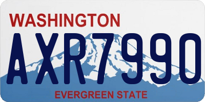 WA license plate AXR7990