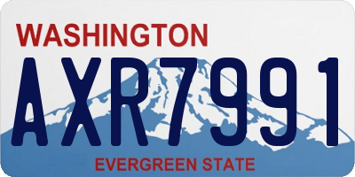 WA license plate AXR7991
