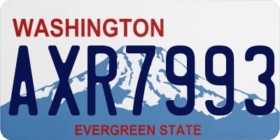 WA license plate AXR7993
