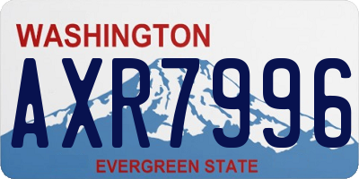 WA license plate AXR7996