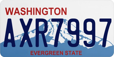 WA license plate AXR7997