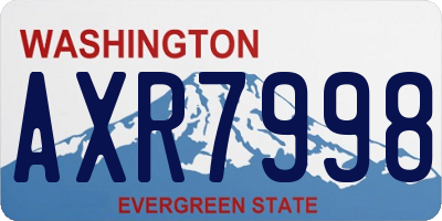 WA license plate AXR7998