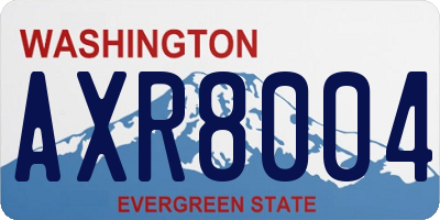 WA license plate AXR8004