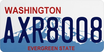 WA license plate AXR8008