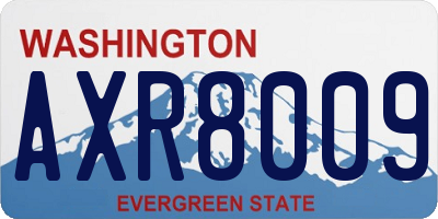 WA license plate AXR8009