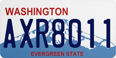 WA license plate AXR8011