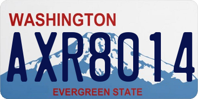 WA license plate AXR8014