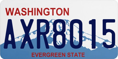 WA license plate AXR8015