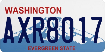 WA license plate AXR8017