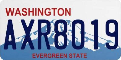 WA license plate AXR8019