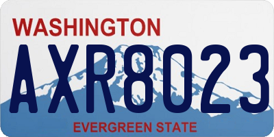 WA license plate AXR8023