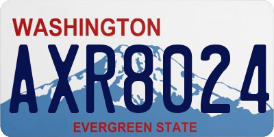 WA license plate AXR8024
