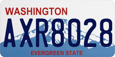 WA license plate AXR8028