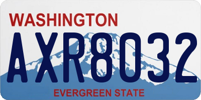 WA license plate AXR8032