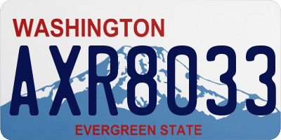 WA license plate AXR8033