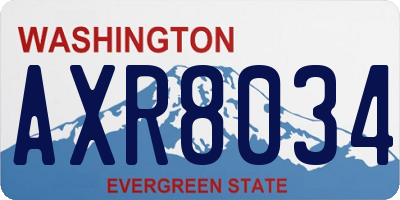 WA license plate AXR8034