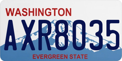 WA license plate AXR8035