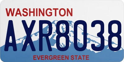 WA license plate AXR8038