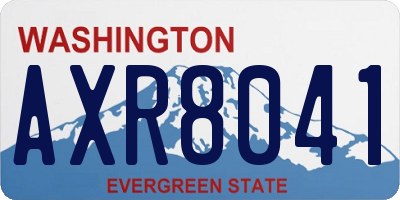 WA license plate AXR8041