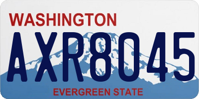 WA license plate AXR8045