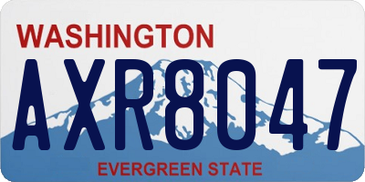 WA license plate AXR8047