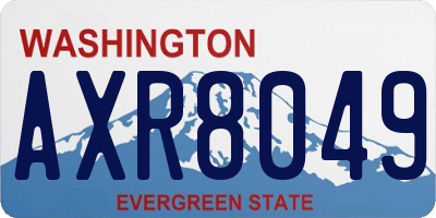 WA license plate AXR8049