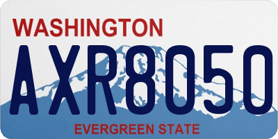 WA license plate AXR8050