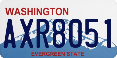 WA license plate AXR8051