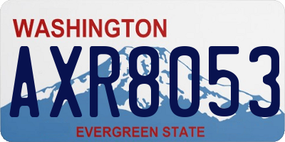 WA license plate AXR8053