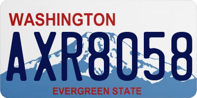 WA license plate AXR8058