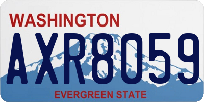 WA license plate AXR8059