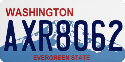 WA license plate AXR8062