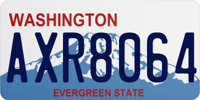 WA license plate AXR8064