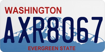 WA license plate AXR8067